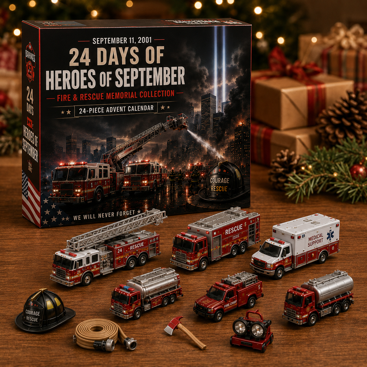 🔥49% Off Last Day -Never Forget – 24-Piece Fire & Rescue Heroes Memorial Collection
