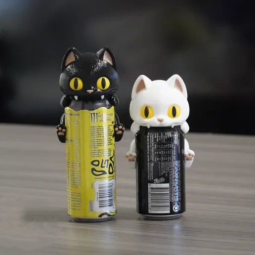 🔥LAST DAY 50% OFF - Animal Can Cover with Hinged Lid – Reusable Drink Dust Cover for 250ml/330ml/355ml Cans