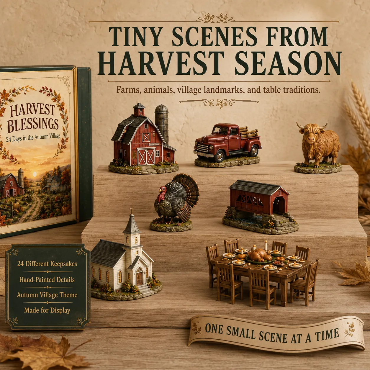 ⏳ Last Day 49% OFF – 🍂 Harvest Blessings Advent Calendar 2026 | 24 Unique Autumn Farm & Thanksgiving Collectibles in a Book-Style Countdown Box 🦃