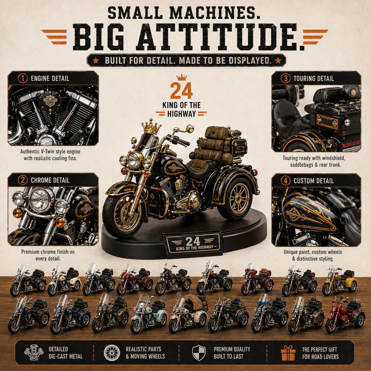 🏍️🔥American Road Legends Advent Calendar – 24 Days of Iconic Trike Collectibles