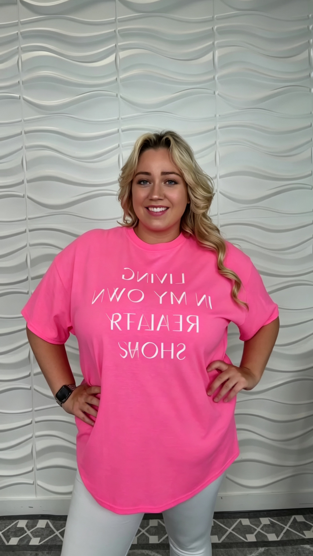 Hot Pink - plus size model front view