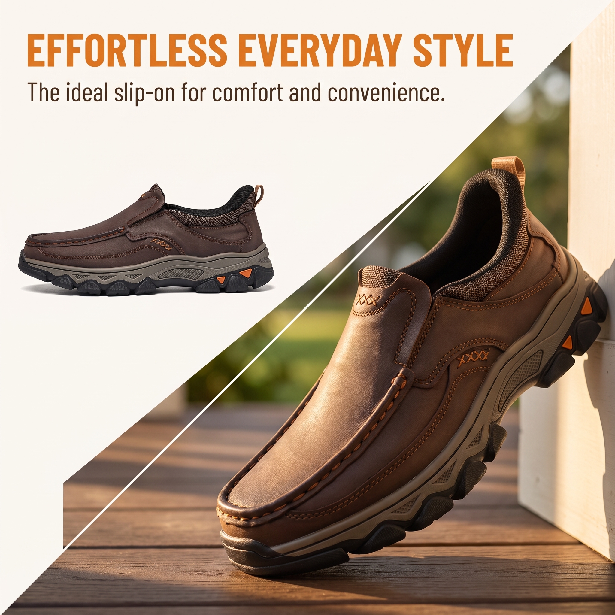 TREADVALE®Men's Orthopedic Genuine Leather Walking shoes 