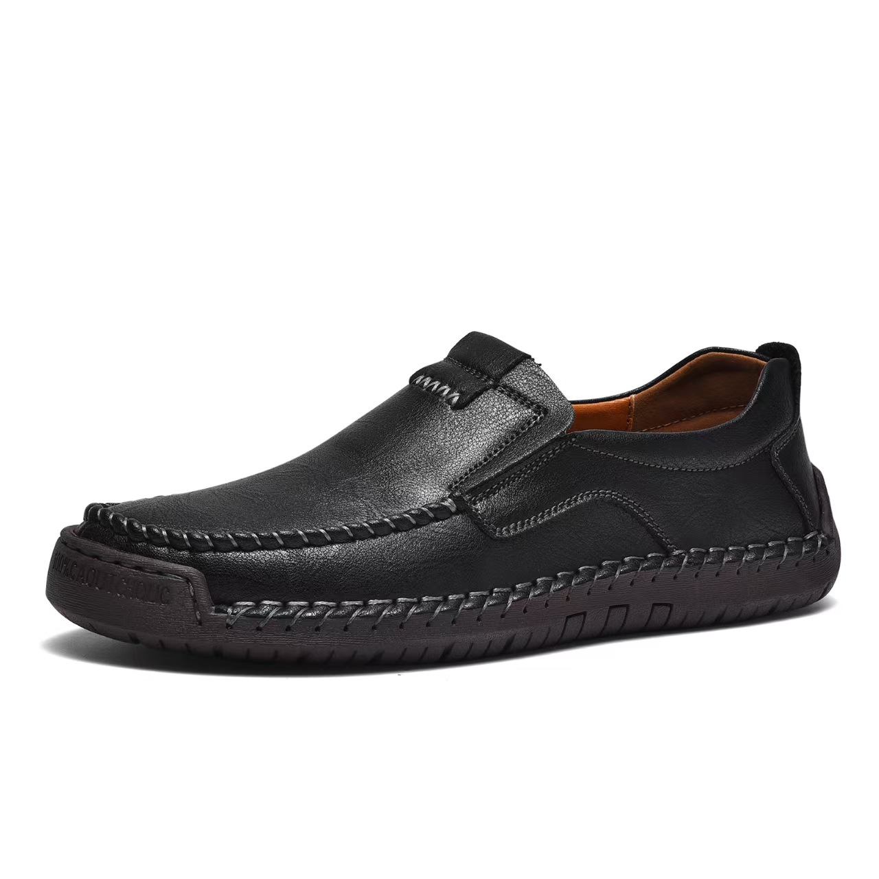 TREADVALE®Men's Leather Loafers – Slip-On, Orthopedic Arch Support
