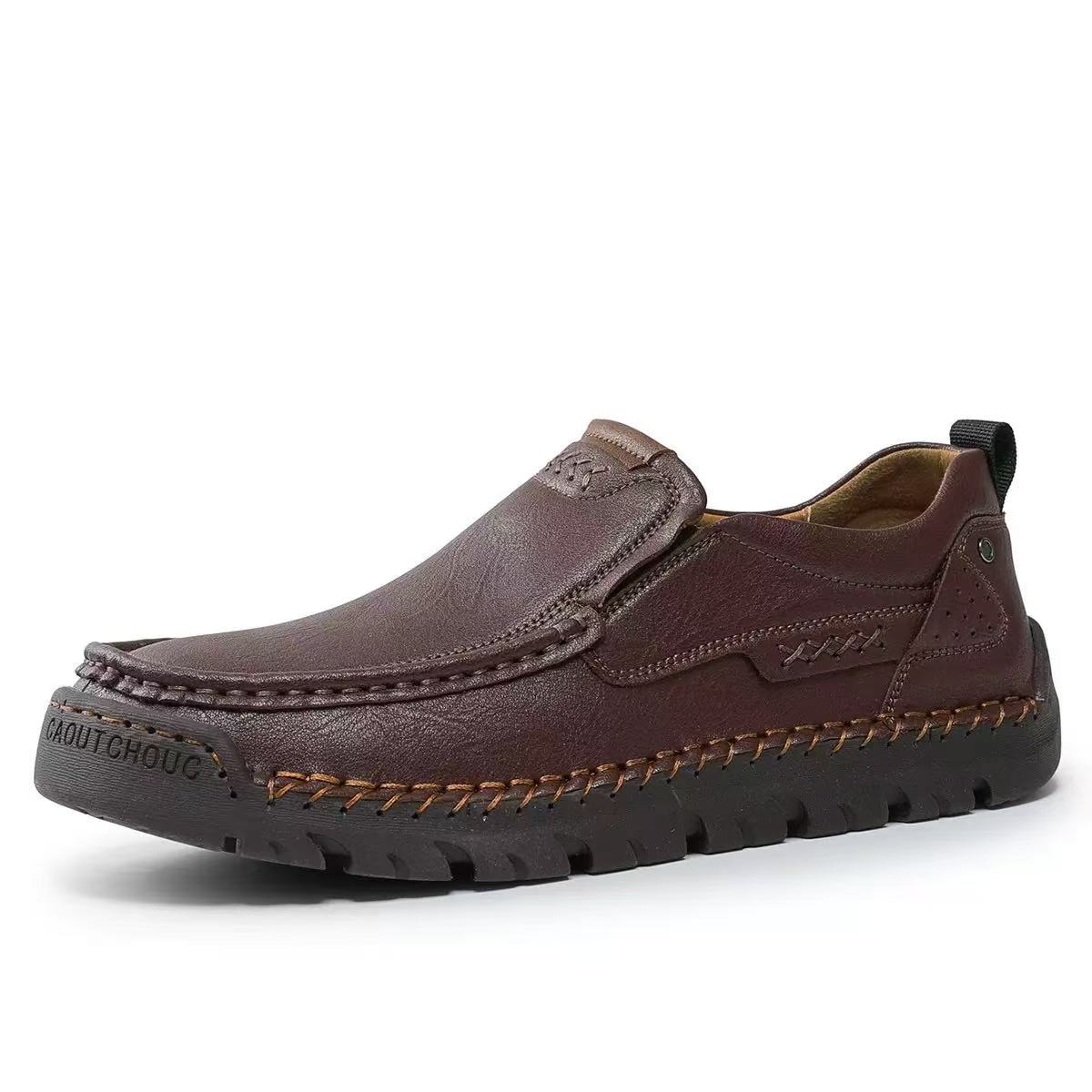 TREADVALE®Men's Hand Stitched Slip-On Leather Loafers
