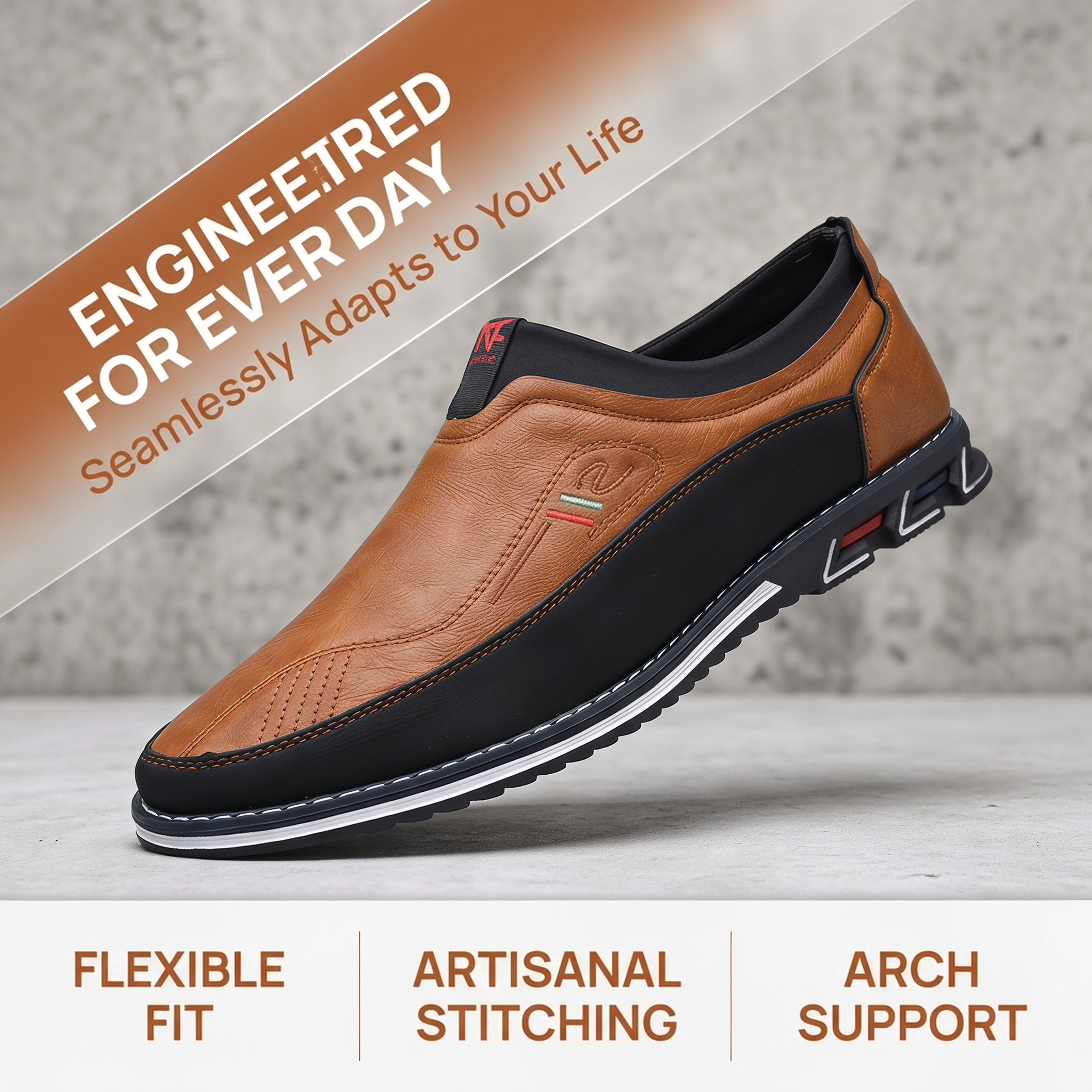 TREADVALE®Men’s Slip-On Loafers – Handcrafted with Arch Support
