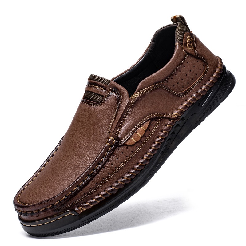mens handmade genuine leather orthopedic loafers