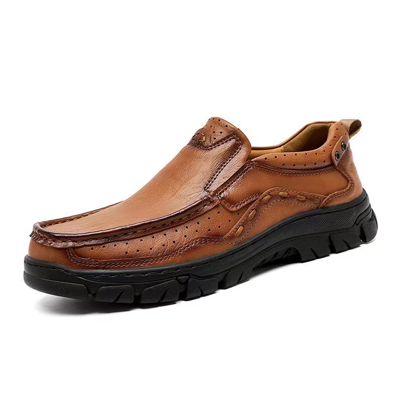 TREADVALE®Men's Hand Stitched Outdoor Casual Leather Shoes