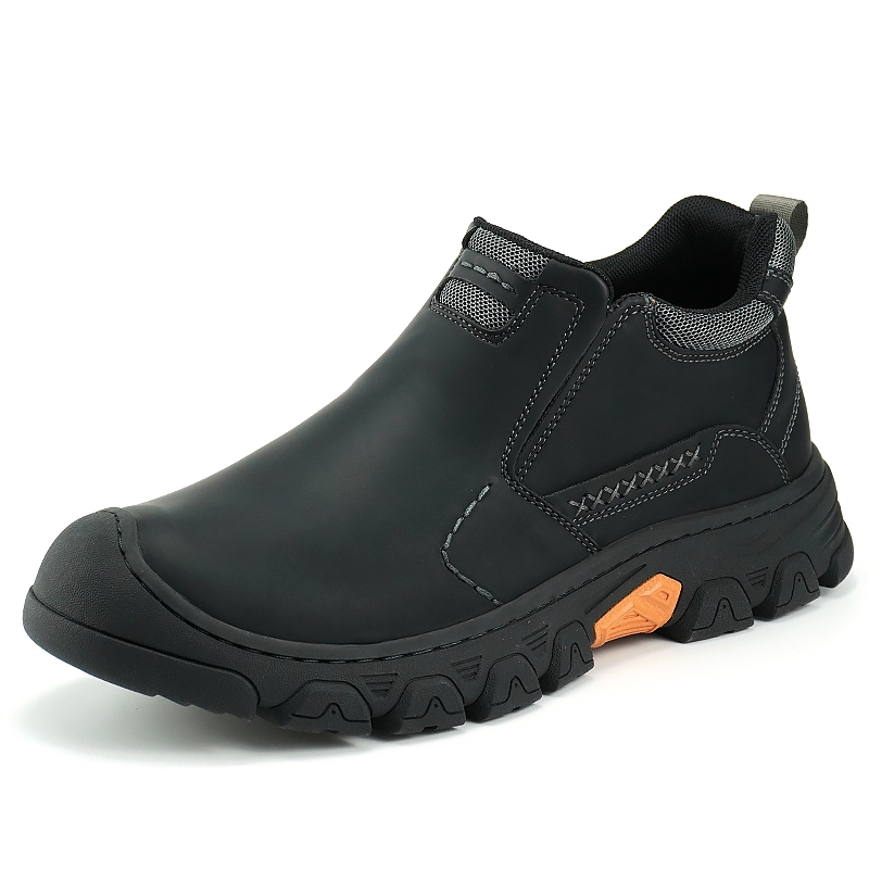 TREADVALE® Men’s Genuine Leather Slip-On Outdoor Walking Shoes