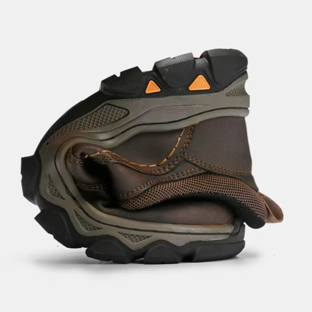 TREADVALE® Men’s Slip‑On Leather Outdoor Walking Shoes