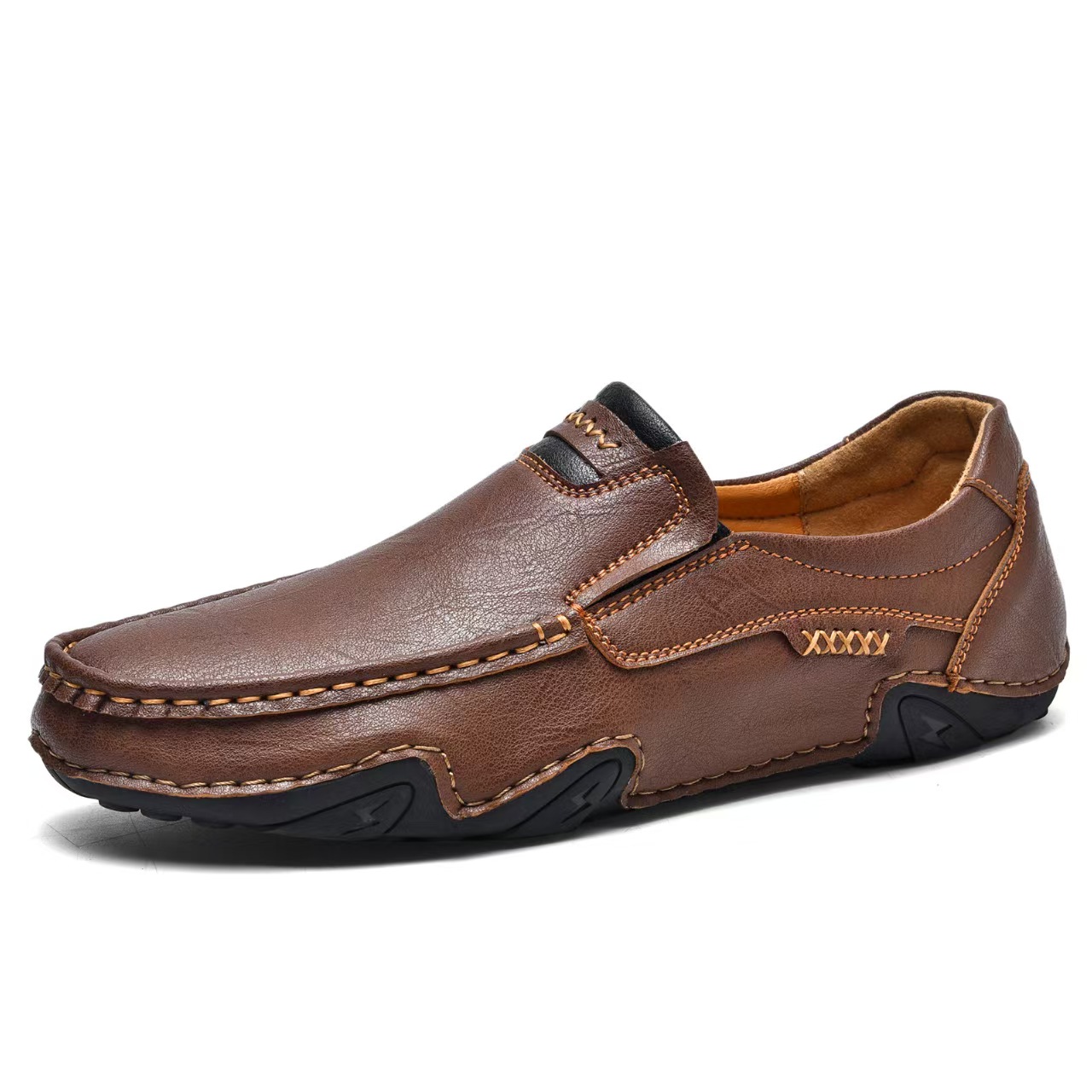 TREADVALE®Men's Hand‑Stitched Driving Slip‑on Leather Loafers