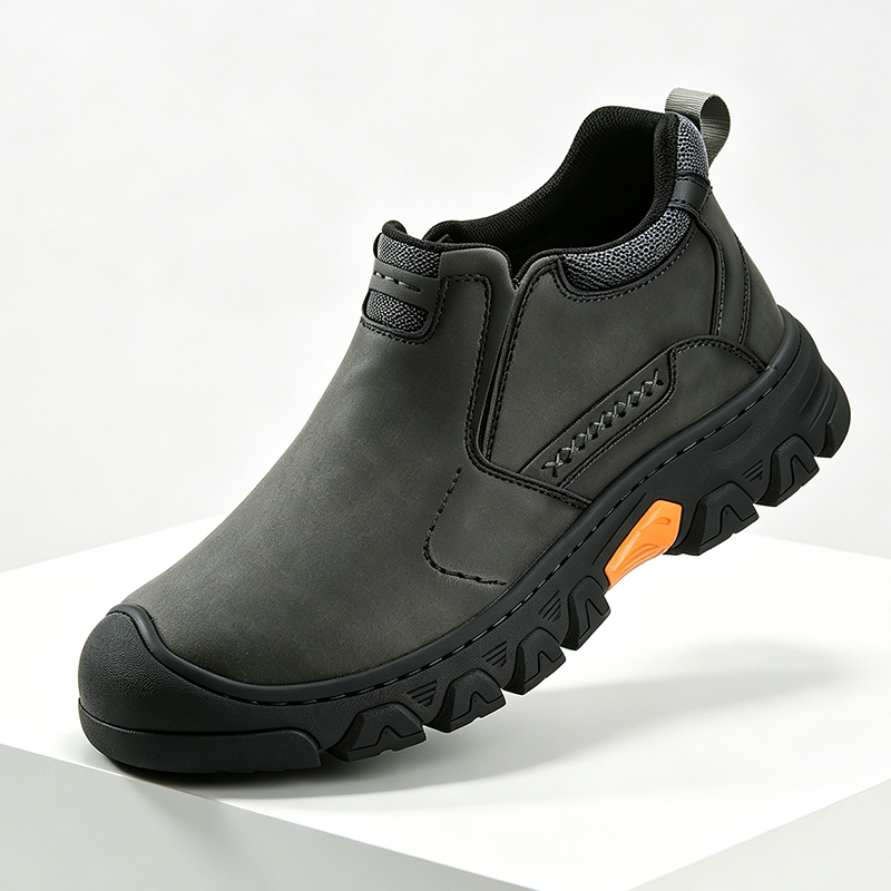 TREADVALE® Men’s Genuine Leather Slip-On Outdoor Walking Shoes