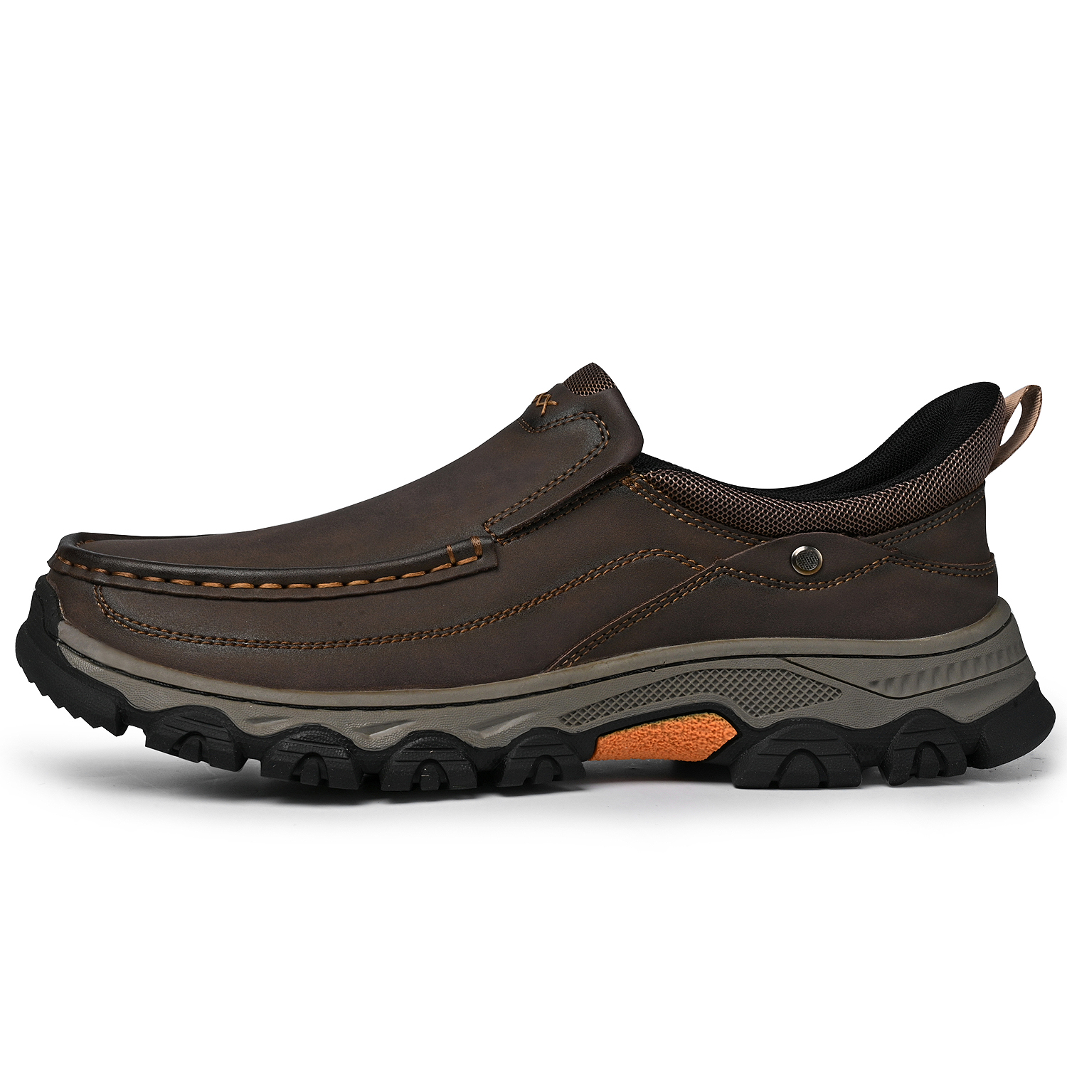 TREADVALE® Men's Genuine Leather Outdoor Loafers with Arch Support & Wide Toe Box
