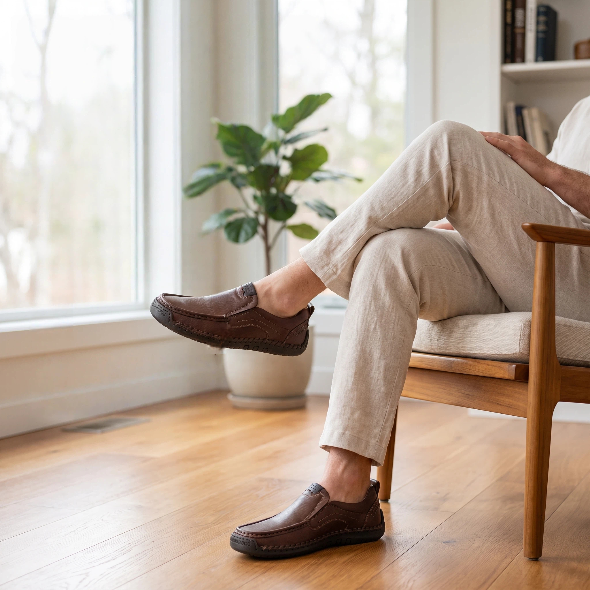 TREADVALE®Vintage Leather Slip-On Loafers for Men