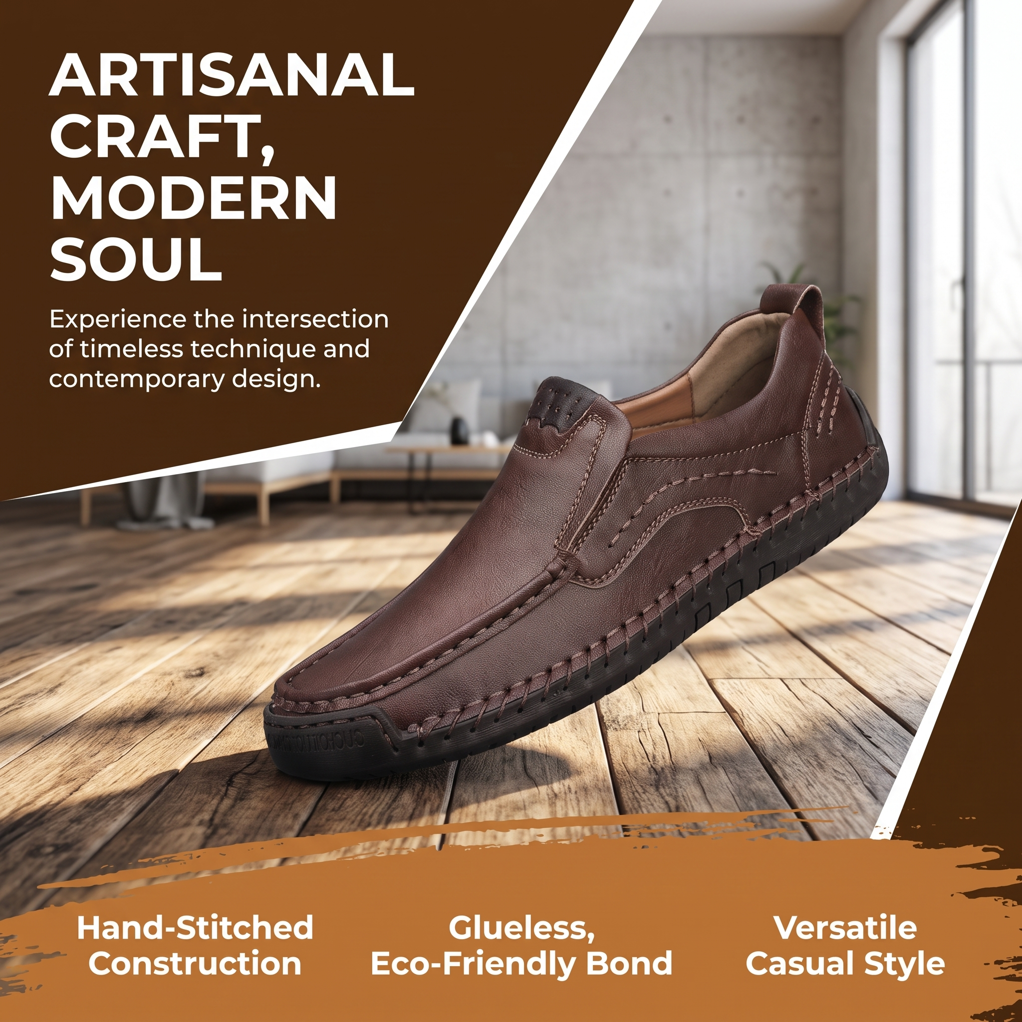 TREADVALE®Vintage Leather Slip-On Loafers for Men