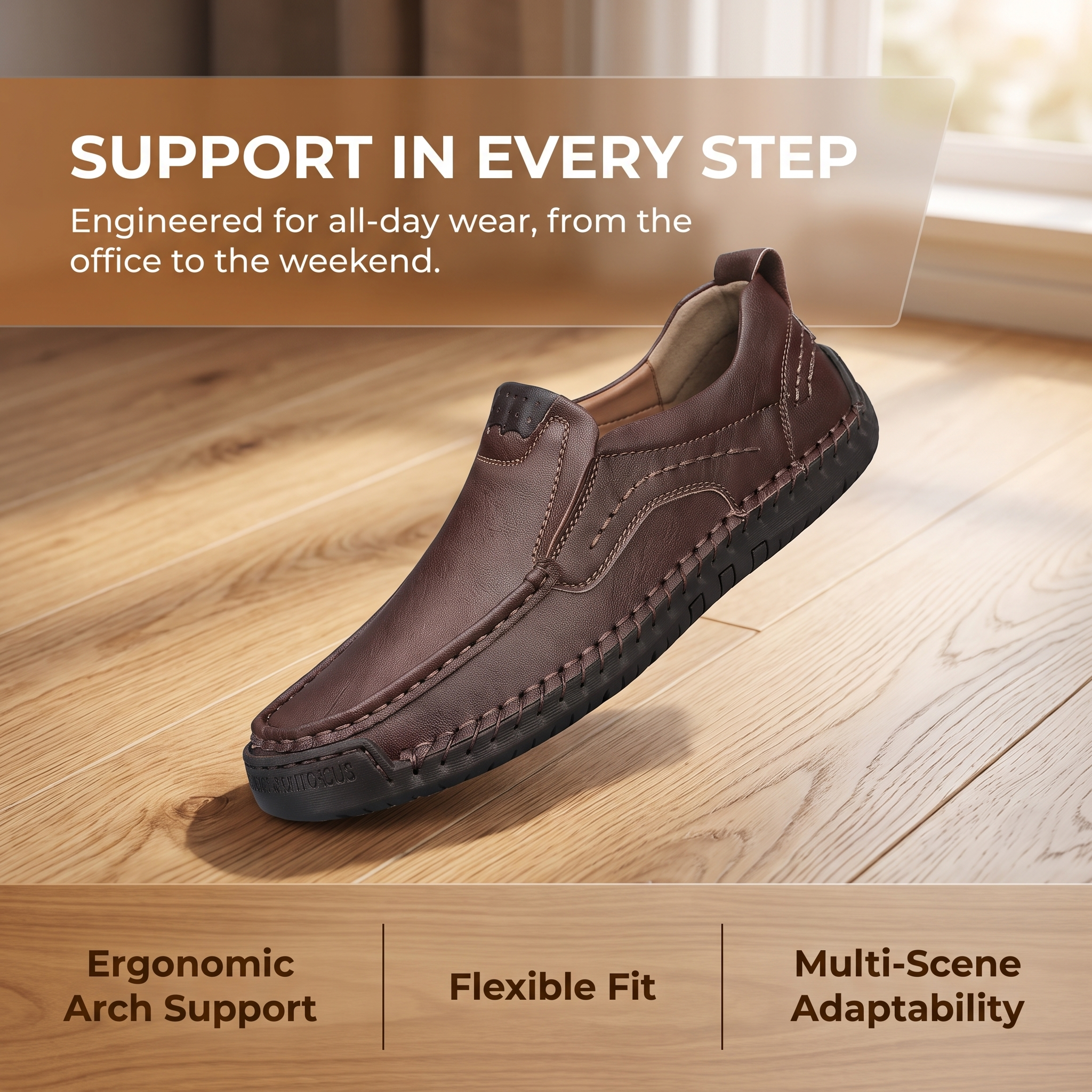 TREADVALE®Vintage Leather Slip-On Loafers for Men
