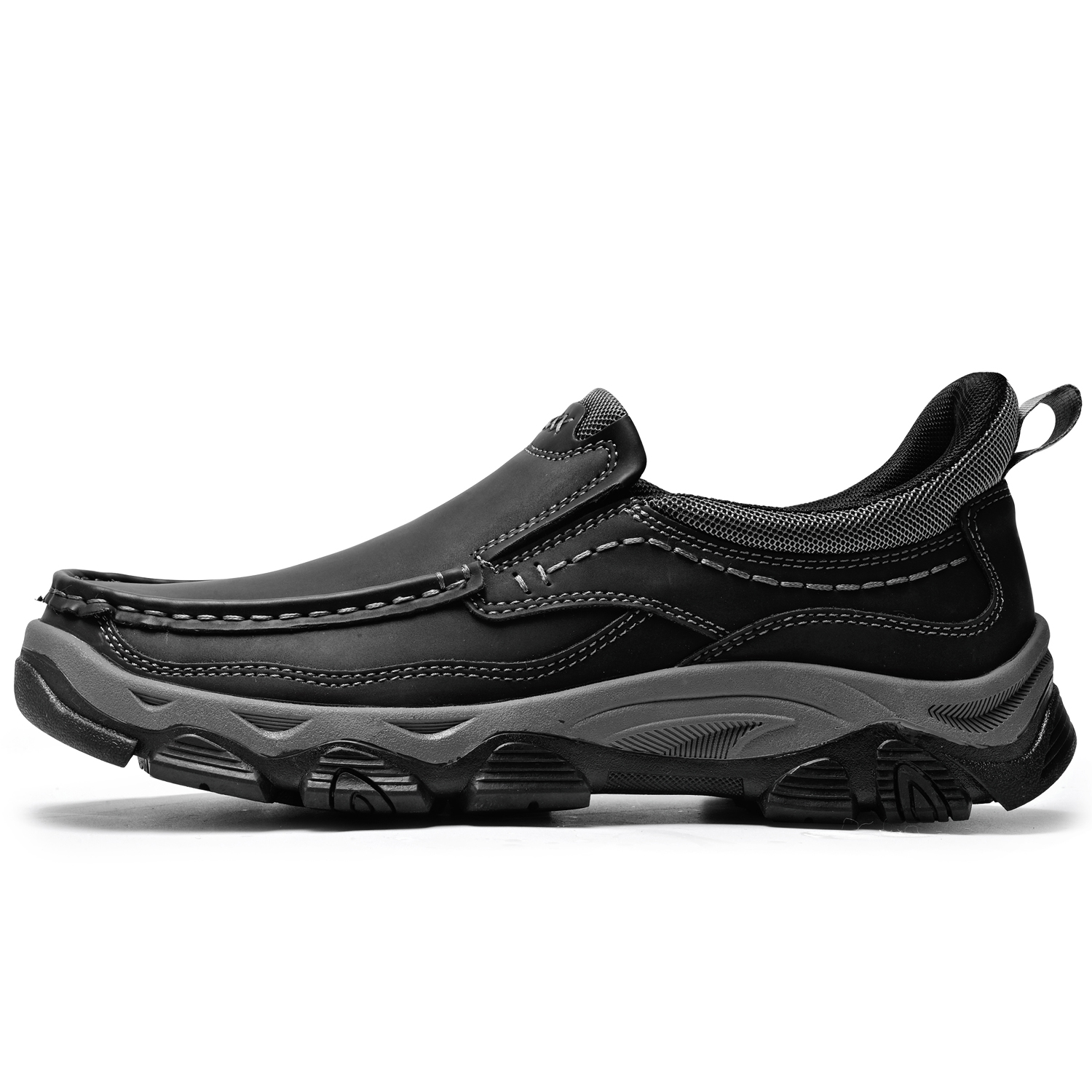 TREADVALE® Men’s Handmade Cowhide Slip-On Walking Shoes