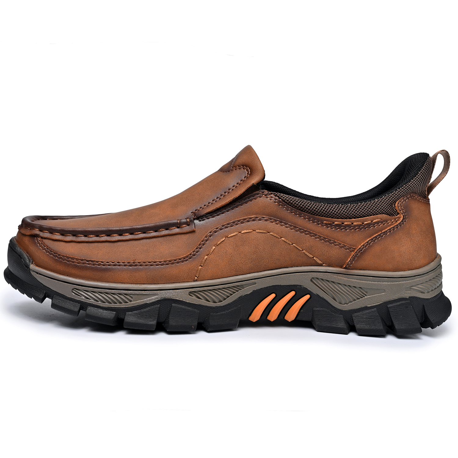 TREADVALE® Men's Genuine Leather Outdoor Loafers with Arch Support & Wide Toe Box
