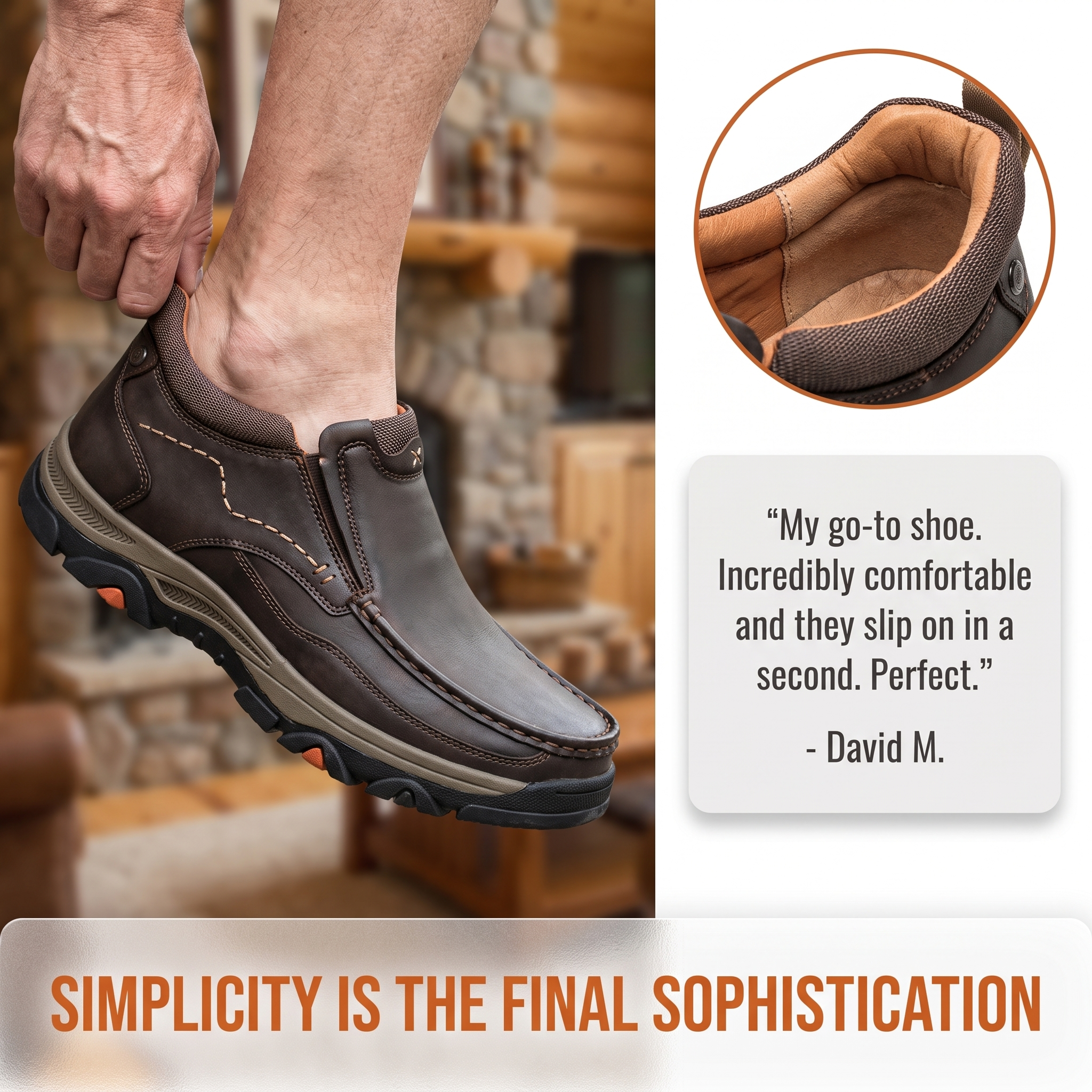 [Copy]TREADVALE®Men’s Full-grain Leather Slip-On Outdoor Boots