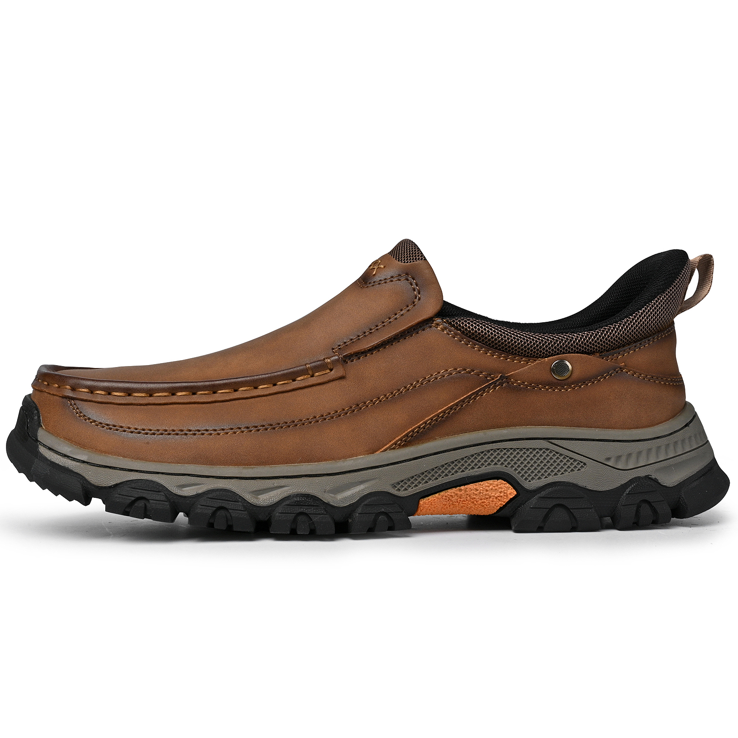 TREADVALE® Men's Genuine Leather Outdoor Loafers with Arch Support & Wide Toe Box