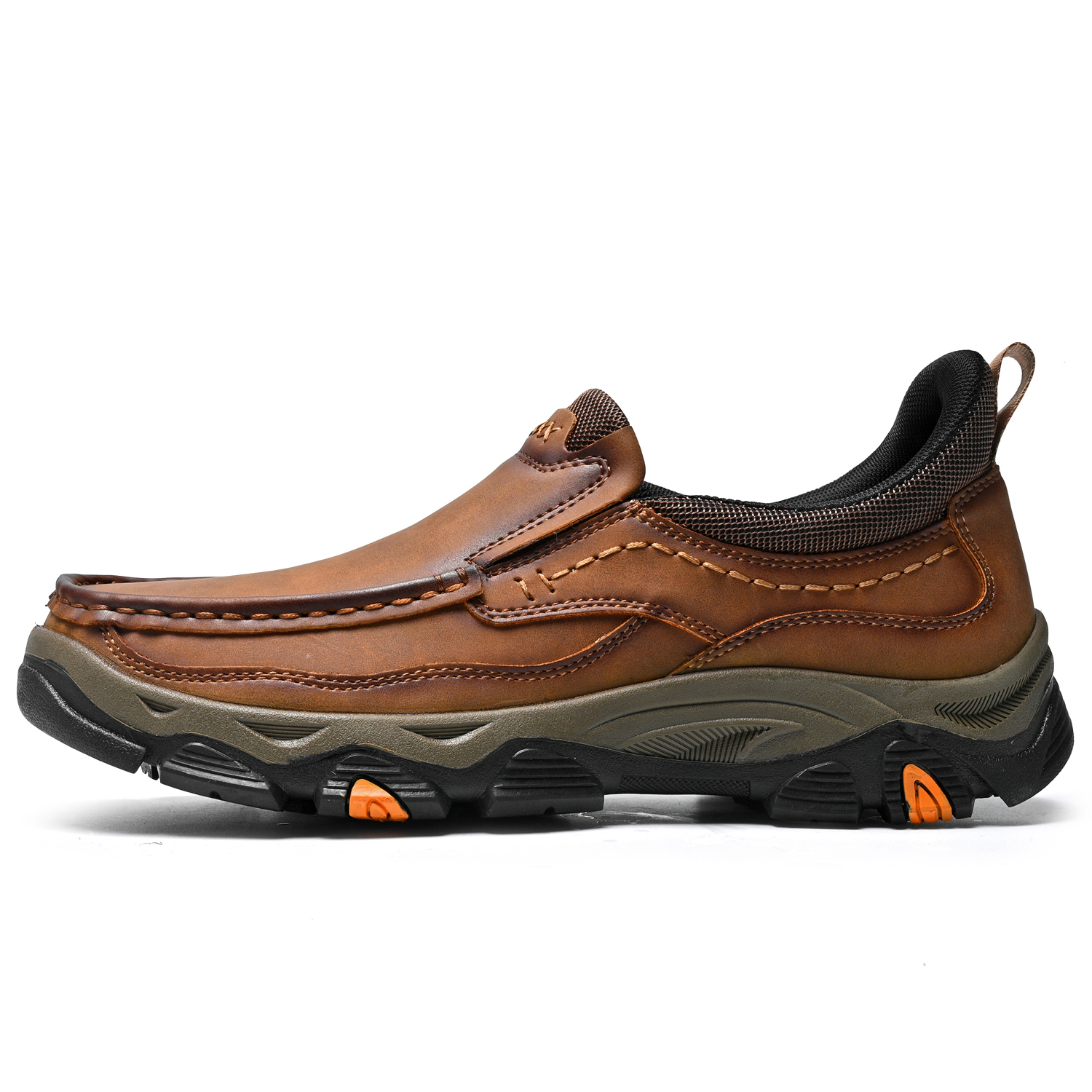 TREADVALE® Men’s Handmade Cowhide Slip-On Walking Shoes