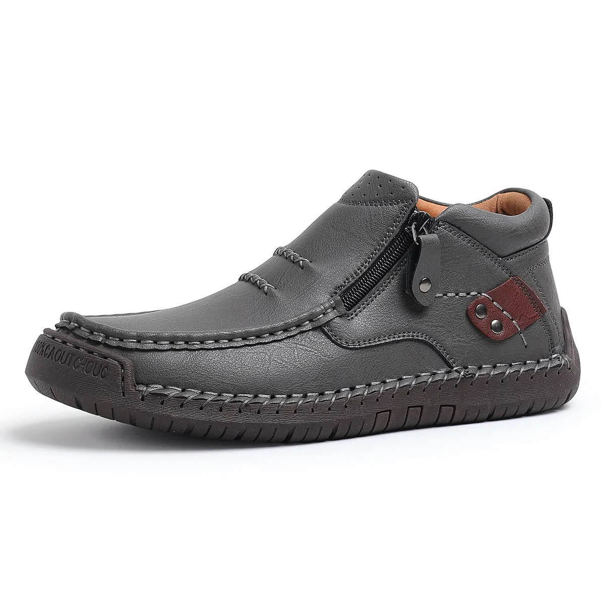 Treadvale®Men's Handcrafted Genuine Leather Boots with Arch Support & Wide Toe Box 