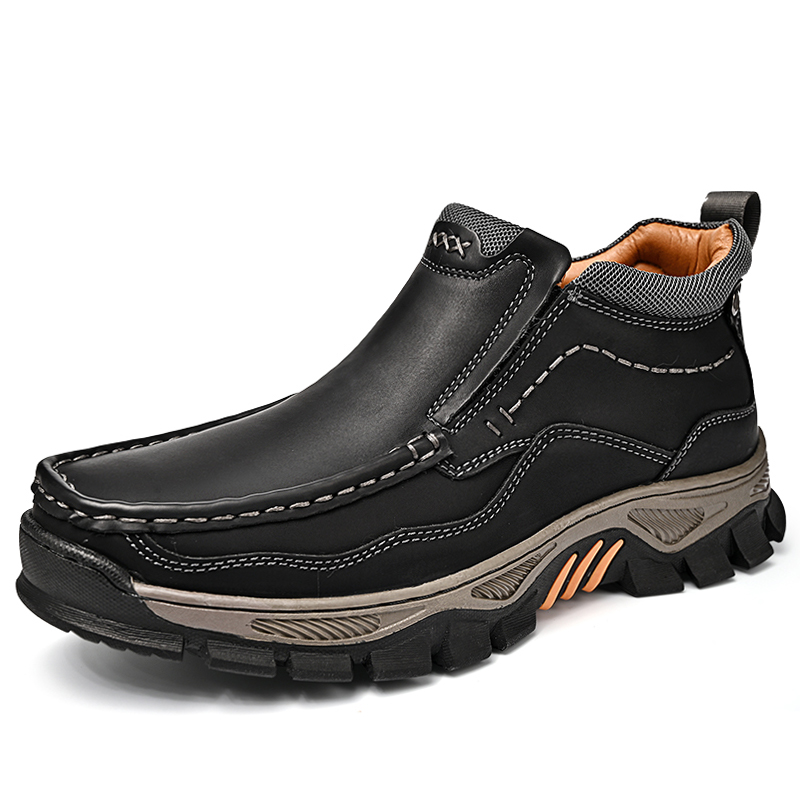 TREADVALE® Men's Genuine Leather Outdoor Loafers with Arch Support & Wide Toe Box