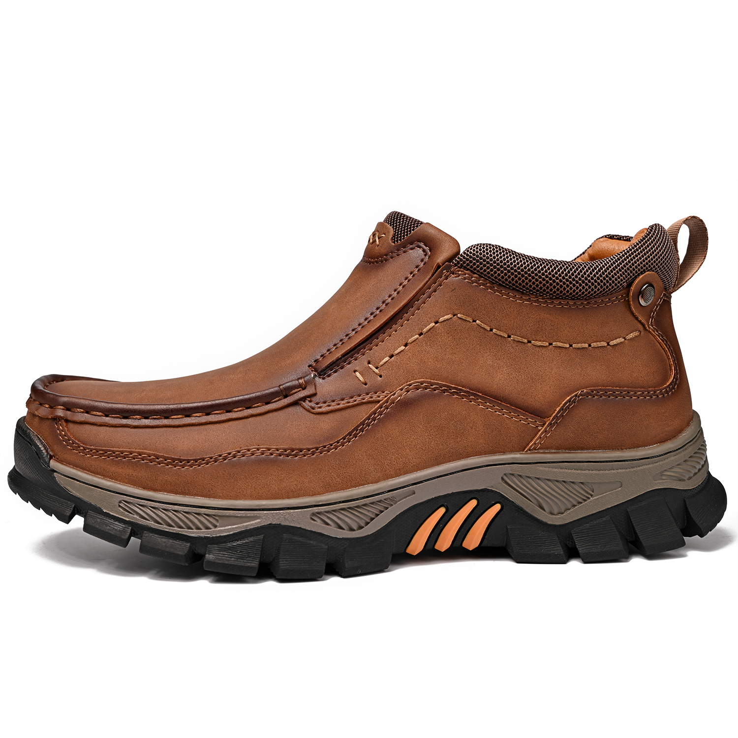 TREADVALE® Men's Genuine Leather Outdoor Loafers with Arch Support & Wide Toe Box