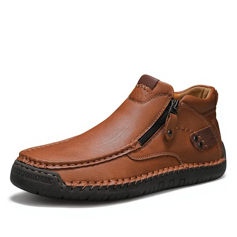 TREADVALE®Men's Handmade Genuine Leather Orthopedic Walking Boots
