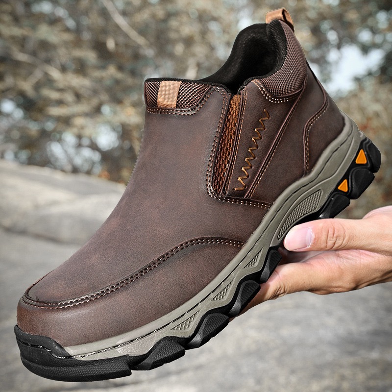 mens handcrafted genuine leather orthopedic walking boots