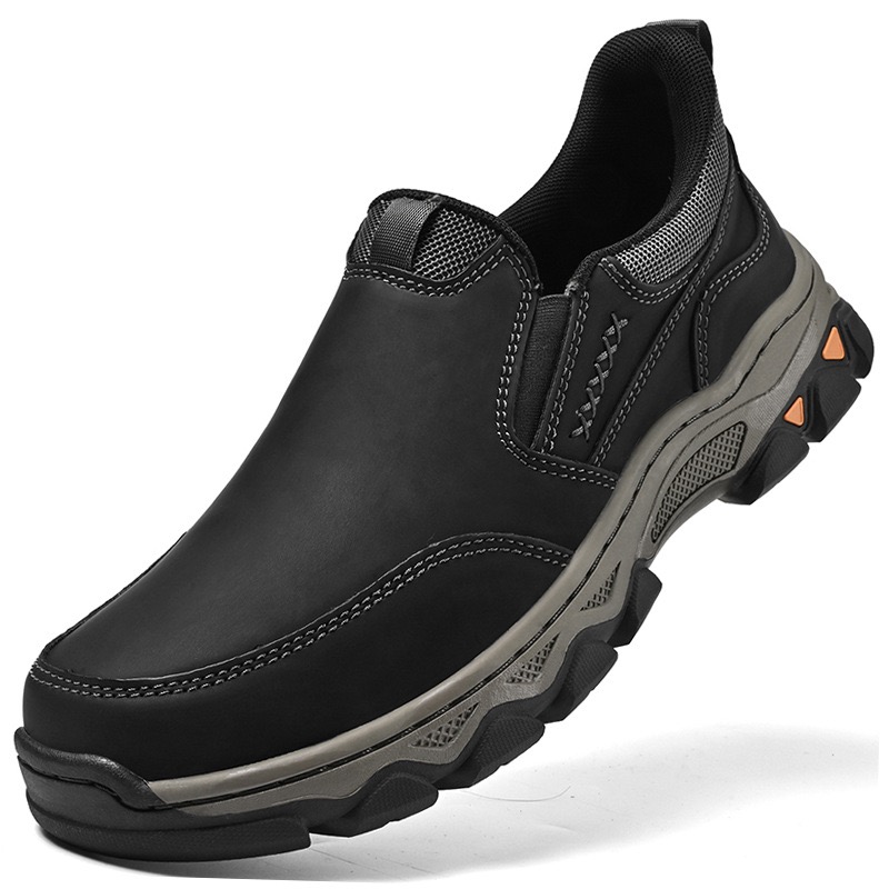 GARB mens Genuine Leather Outdoor Orthopedic Loafers