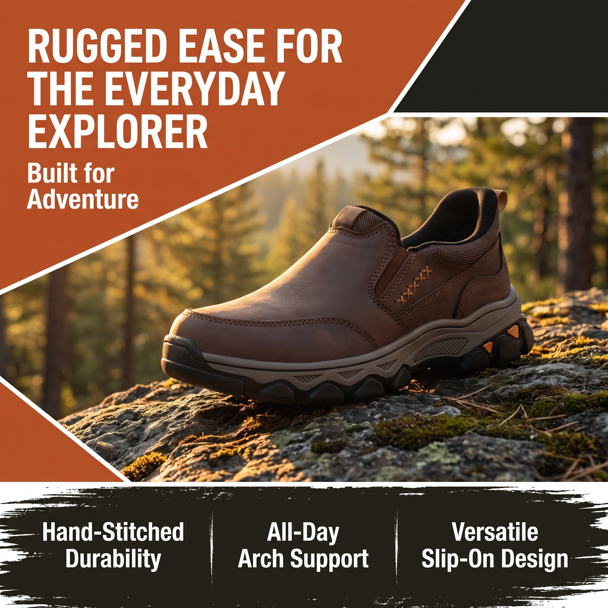 TREADVALE®Men's Genuine Leather Outdoor Orthopedic shoes