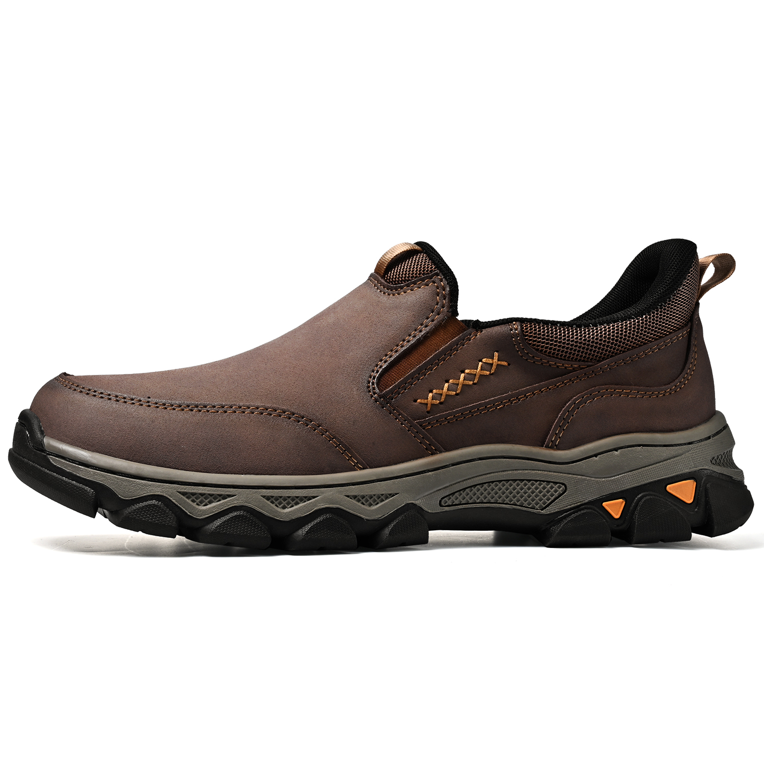 TREADVALE® Men's Genuine Leather Outdoor Loafers with Arch Support & Wide Toe Box