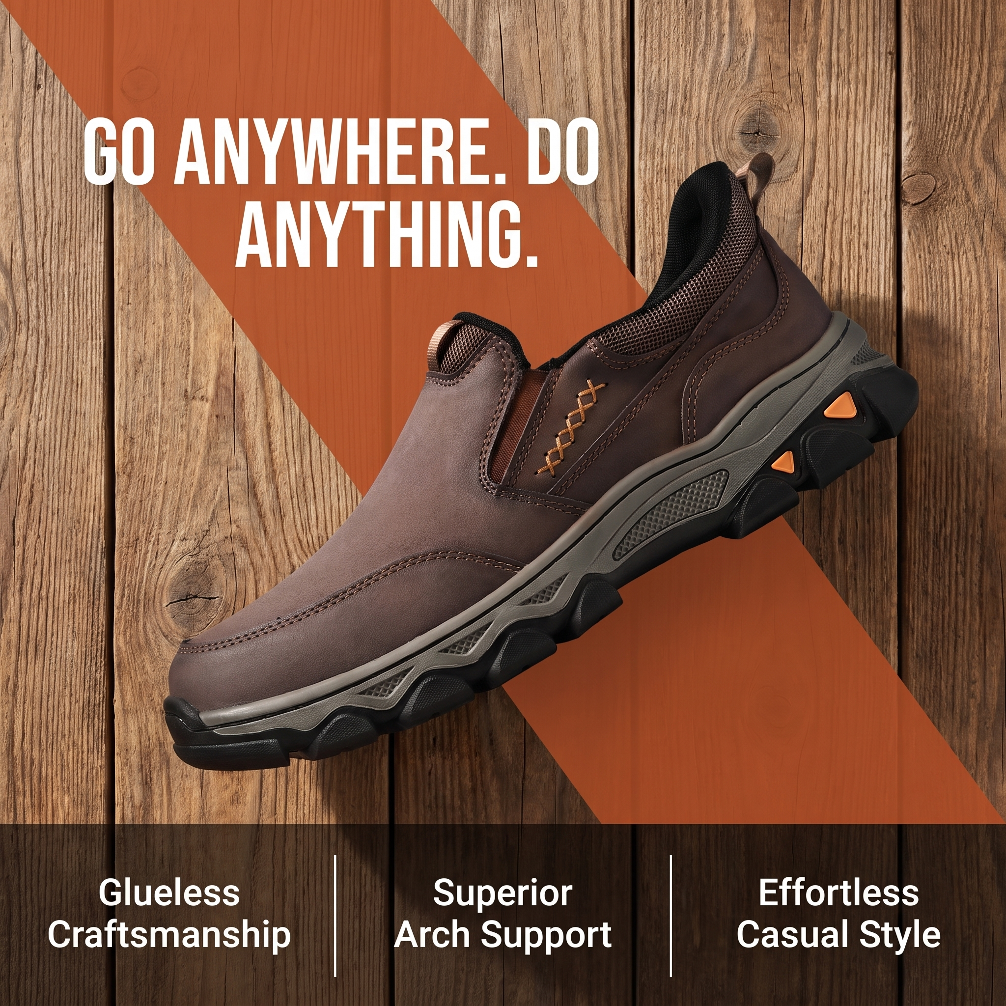 TREADVALE®Men's Genuine Leather Outdoor Orthopedic shoes