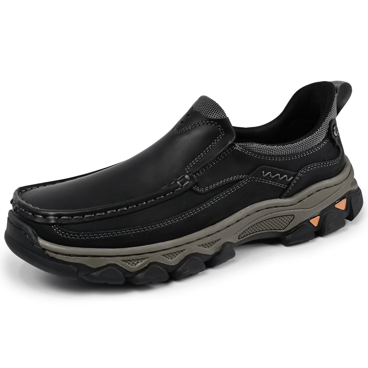 TREADVALE® Men’s Handmade Cowhide Slip-On Walking Shoes