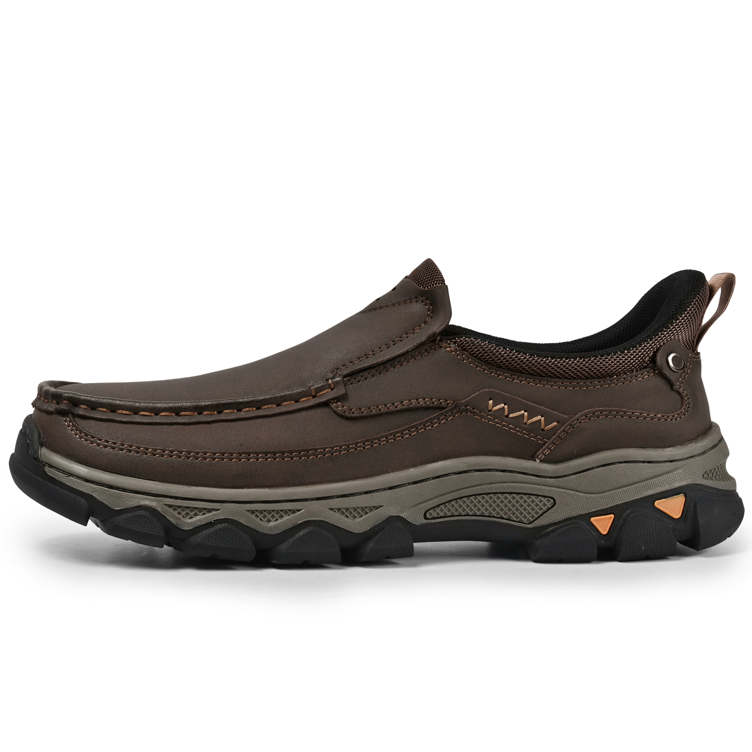 TREADVALE® Men’s Handmade Cowhide Slip-On Walking Shoes