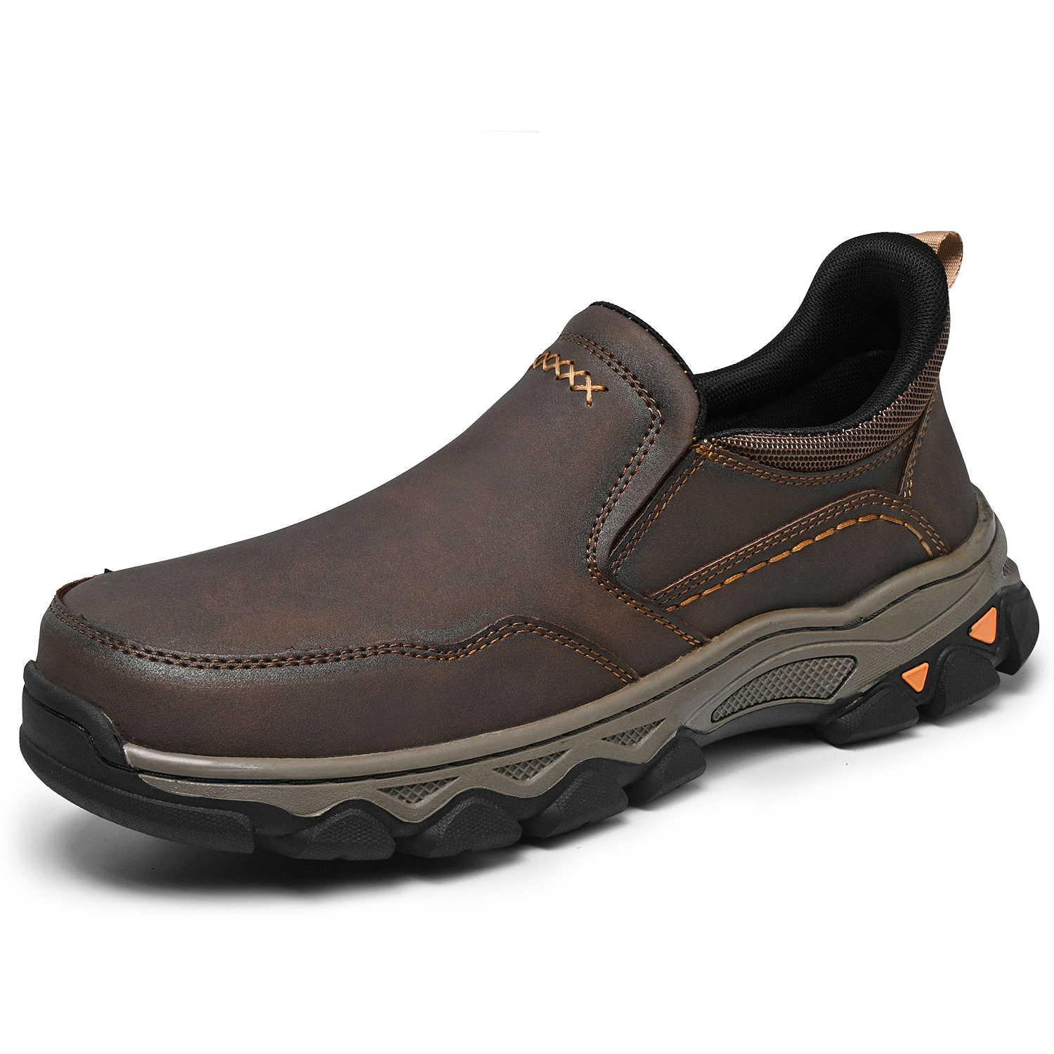 TREADVALE® Men's Genuine Leather Outdoor Loafers with Arch Support & Wide Toe Box
