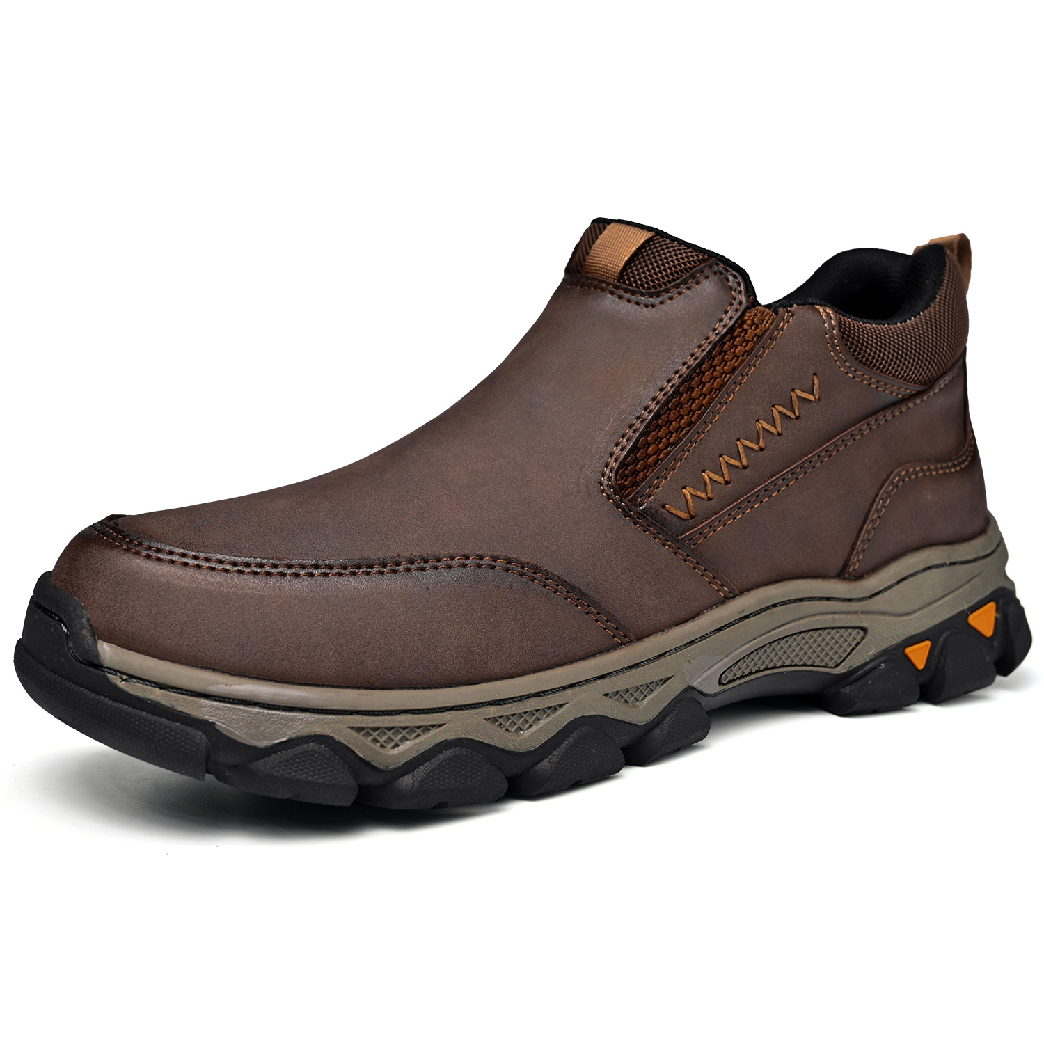 TREADVALE® Men's Genuine Leather Outdoor Loafers with Arch Support & Wide Toe Box
