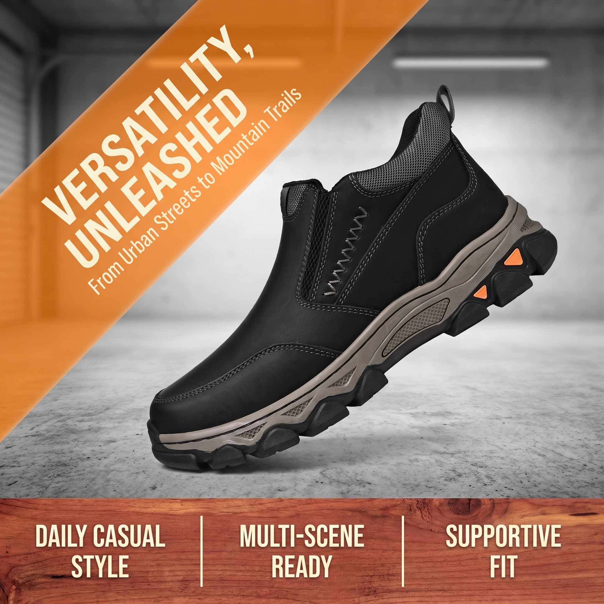 TREADVALE®Men's Handcrafted Genuine Leather Orthopedic Walking Boots