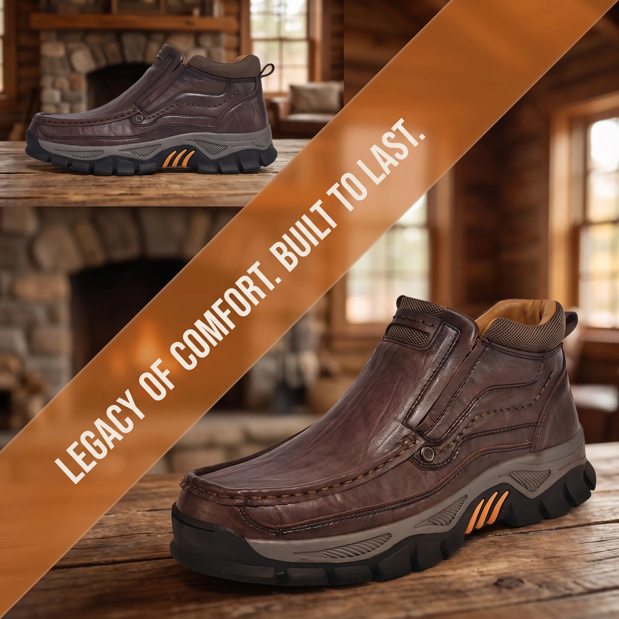 ⏰Last Day! 45% OFF  🔥VELTOE®Men‘s Handmade Genuine Leather Watreproof Orthopedic Boots