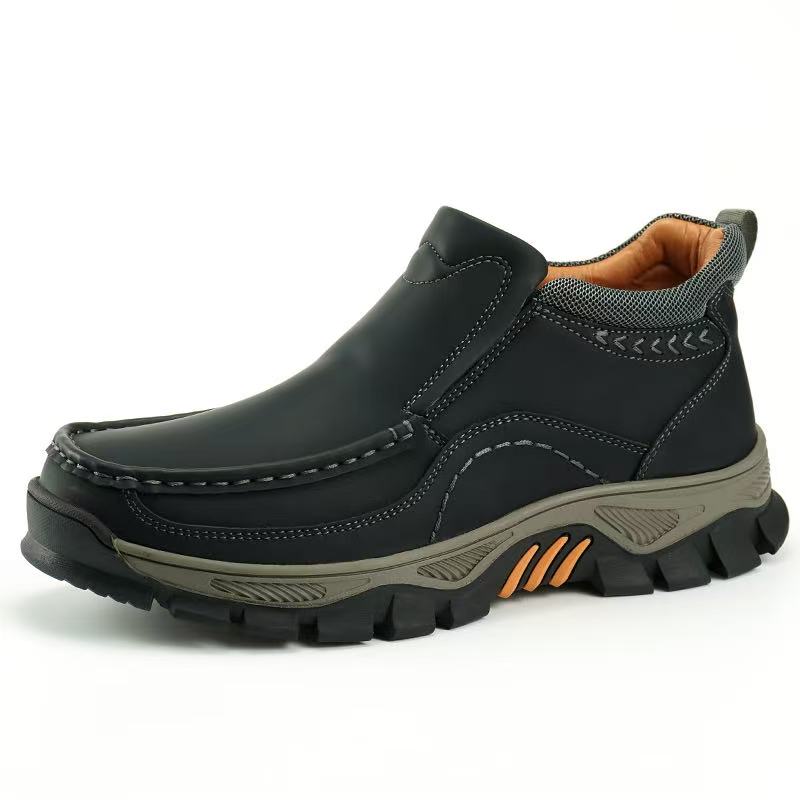 TREADVALE Men's Hand‑Stitched Rugged Traction Casual Leather Boot