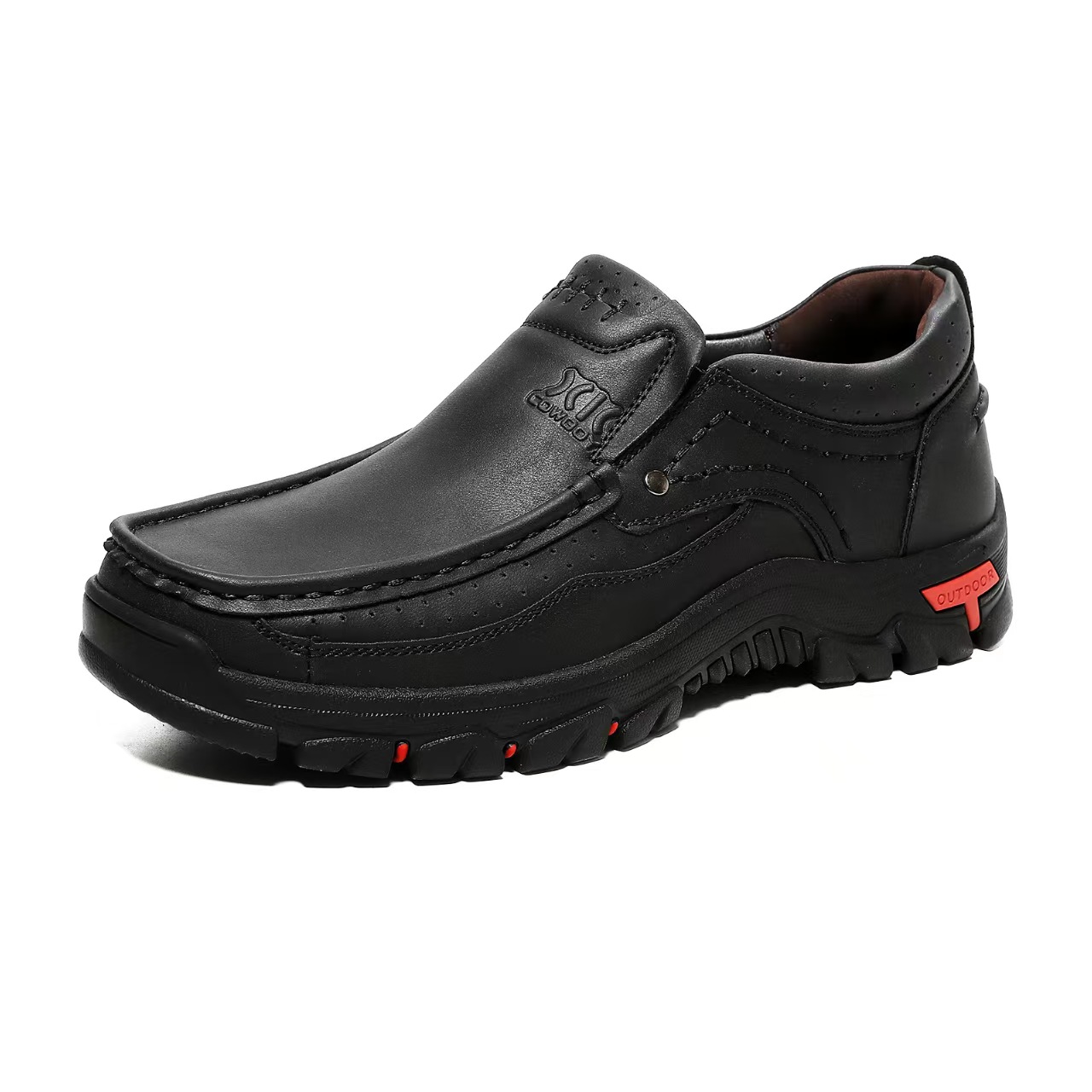 TREADVALE®Men's Handcrafted Wide Toe Outdoor Loafers | Arch Support Leather Shoes