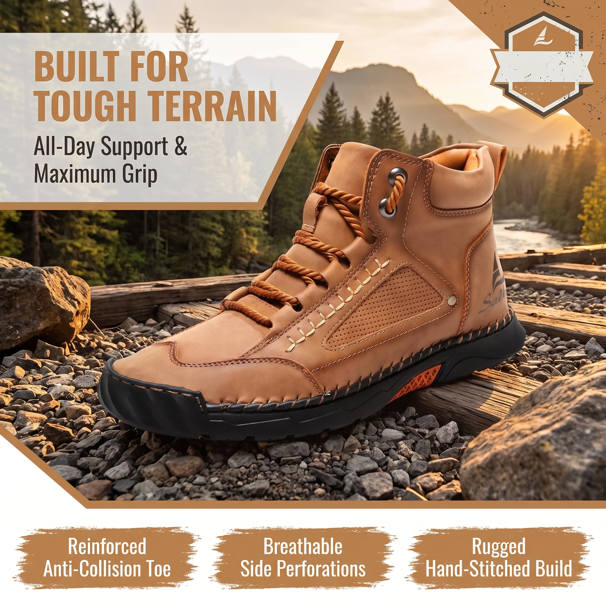[Copy]Treadvale®Men's Handmade Cowhide Orthopedic Boots
