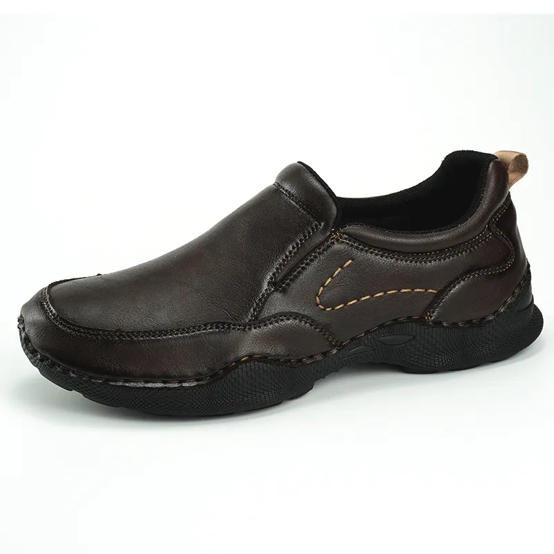 TREADVALE®Men's Full-Grain Leather Slip-On Outdoor Casual Shoes