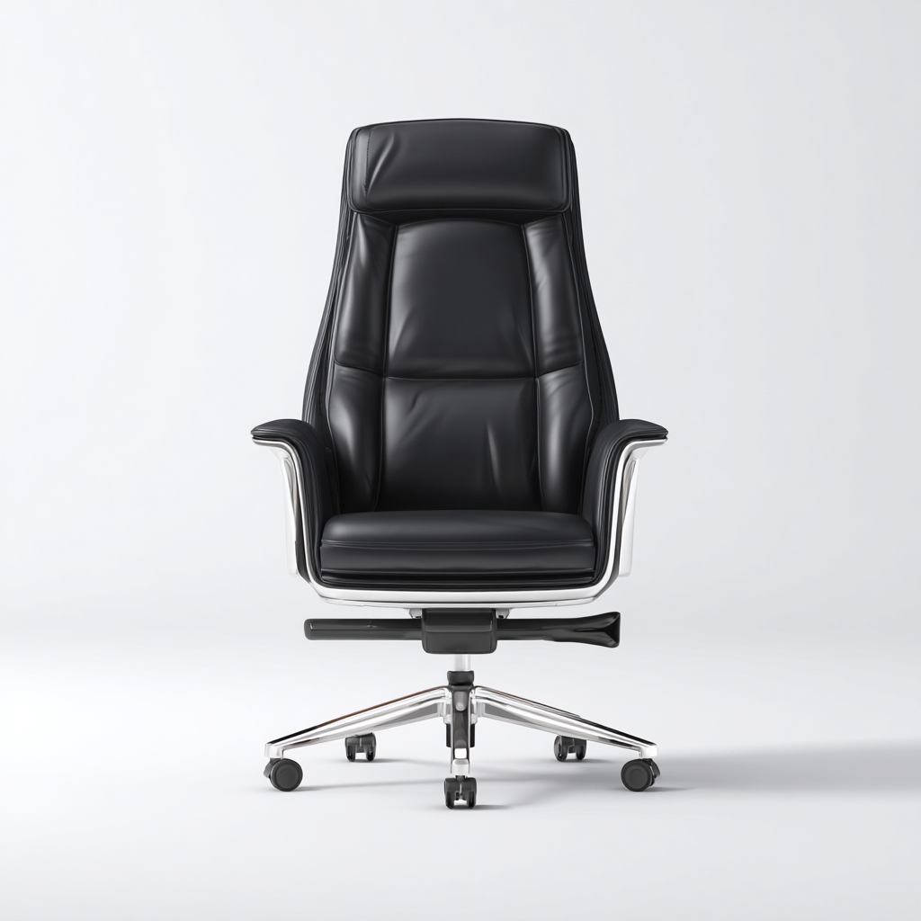 Chaise De Bureau Direction Rembourrée En Similicuir 66X68X112 Cm - Noir - Usage Bureau - Design Moderne Confortable-Sovoraiodecor