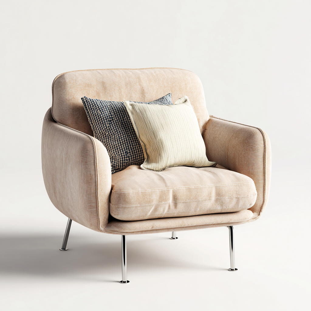 Fauteuil De Jardin En Tissu 80X78X82 Cm - Beige - Design Moderne Pour Extérieur-Sovoraiodecor