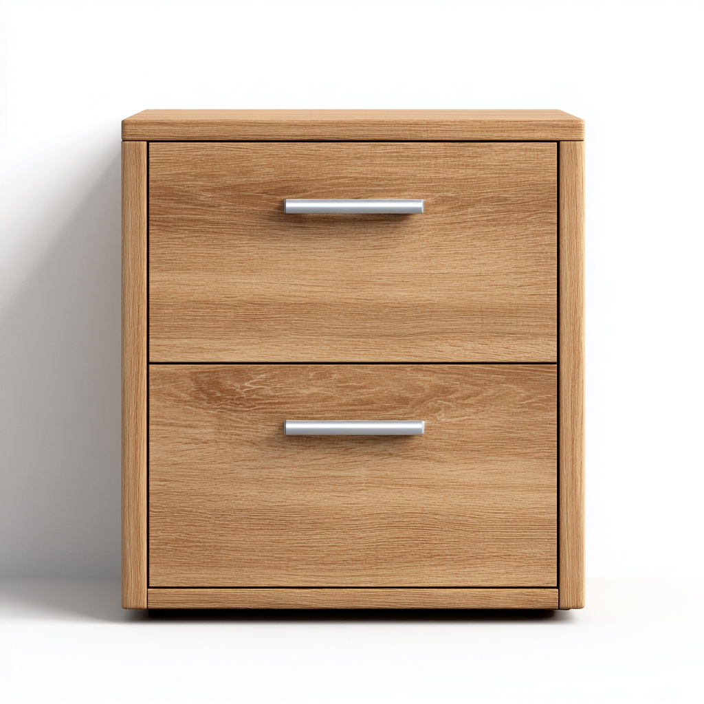 Armoire De Bureau En Panneaux Bois Finition Veinage Naturel 45X40X50 Cm - Bois Clair - Rangement Professionnel - Style Moderne-Sovoraiodecor