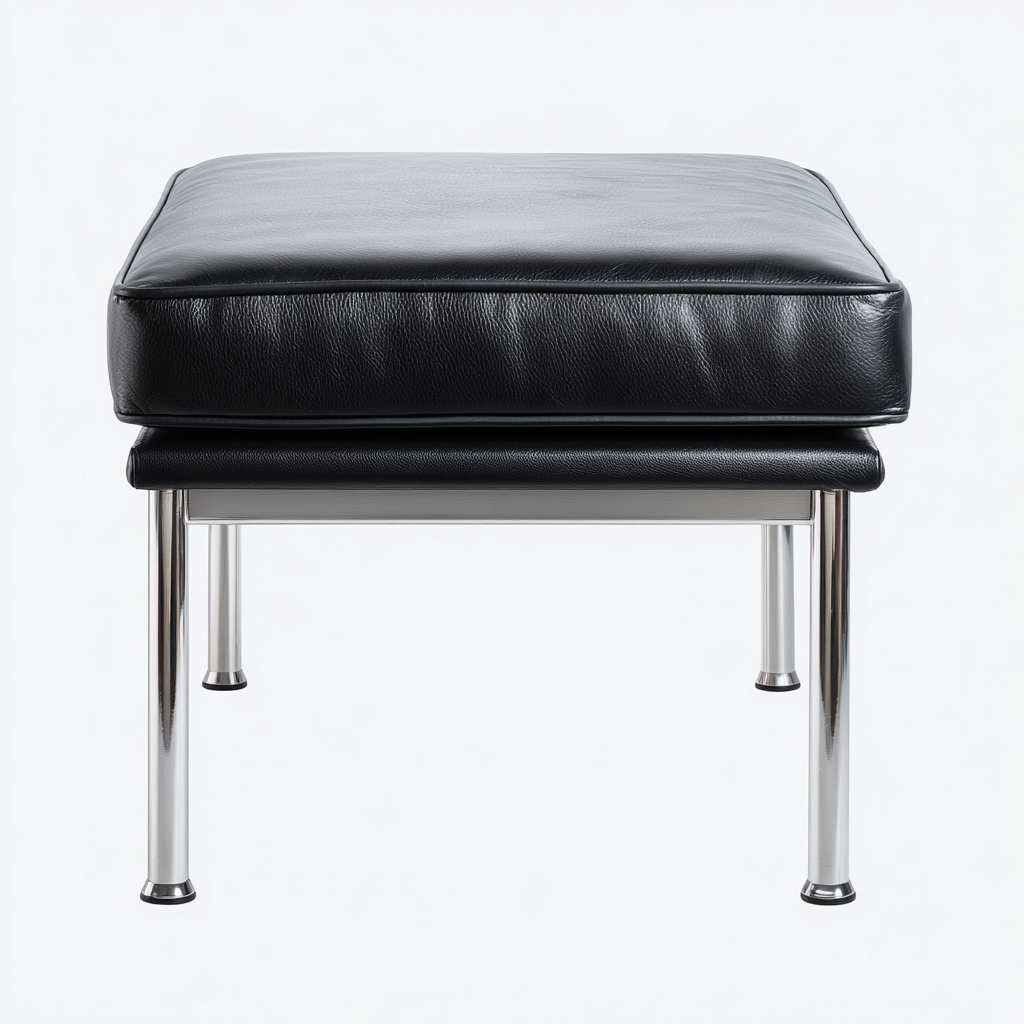 Banc De Lit Rembourré En Revêtement Noir 100X40X45 Cm - Noir-Chrome - Pieds Métalliques - Design Moderne-Sovoraiodecor