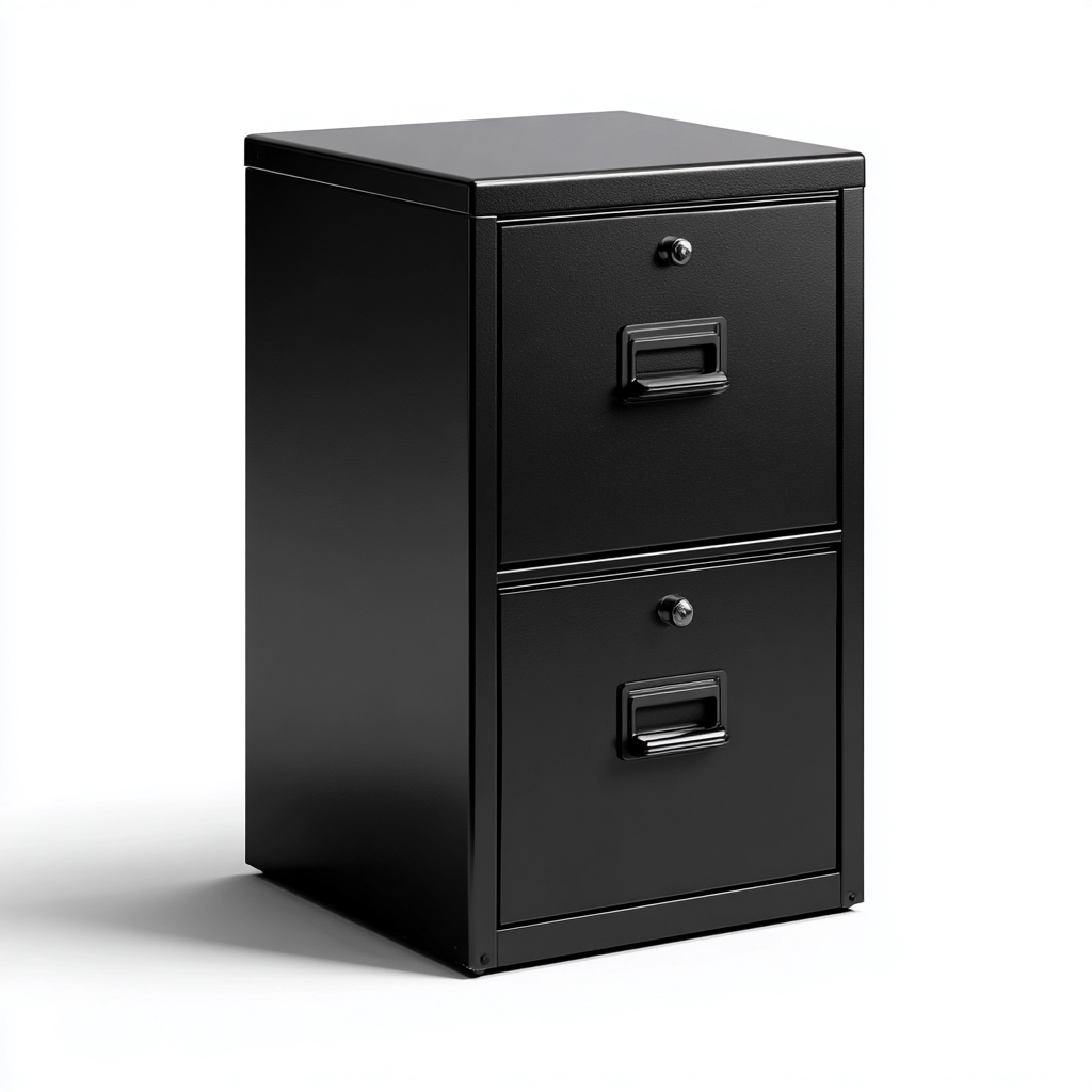 Armoire De Bureau En Métal 40X45X65 Cm - Noir - Rangement Professionnel - Style Industriel-Sovoraiodecor