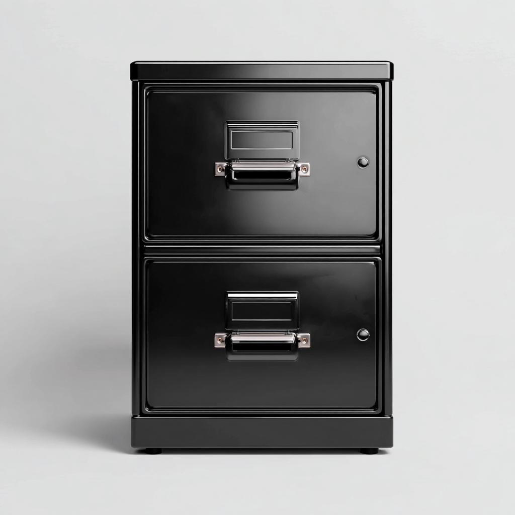 Armoire De Bureau En Métal 40X45X65 Cm - Noir - Rangement Professionnel - Style Industriel-Sovoraiodecor
