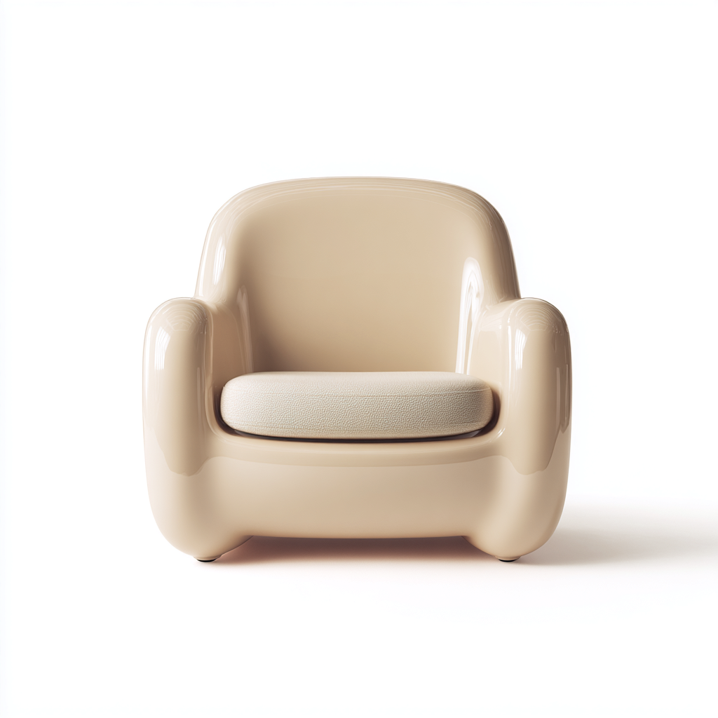 Fauteuil De Jardin En Plastique 78X76X74 Cm - Beige - Design Moderne Pour Extérieur-Sovoraiodecor